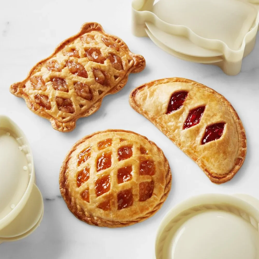Williams Sonoma Classic Mini Pie Molds: Pocket, Round, and Rectangle.  Set of 3.